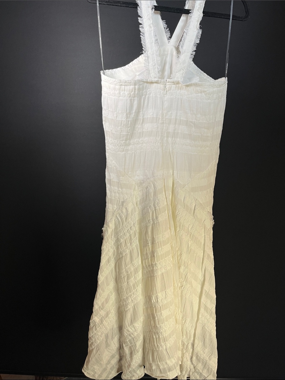 Josie Natori Women’s Cream Textured Strappy size 10 off white - Picture 4 of 6